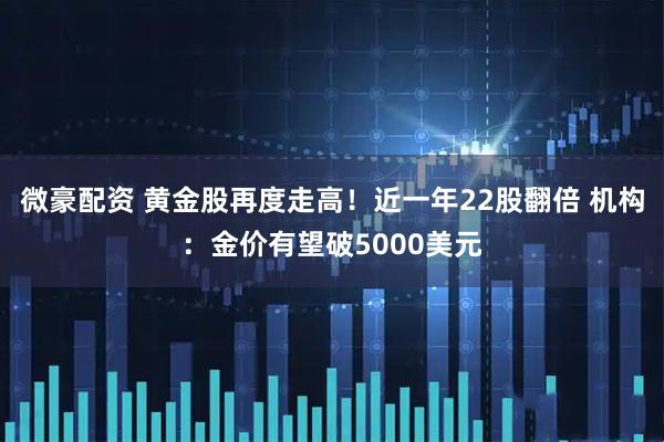 微豪配资 黄金股再度走高！近一年22股翻倍 机构：金价有望破5000美元